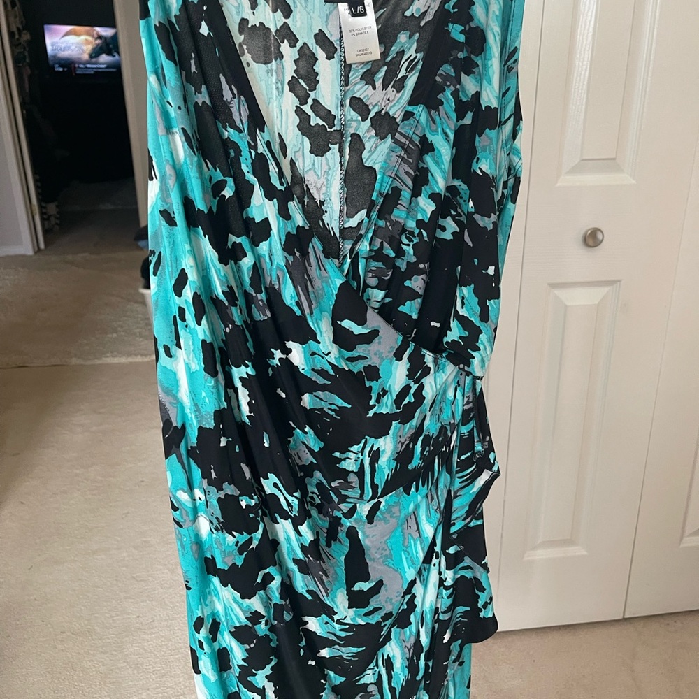 Elegant Black and Teal Women's Dress